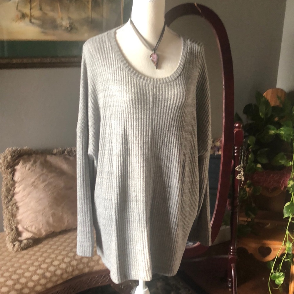 SOLDTime tru  gray knit Sweater size XL